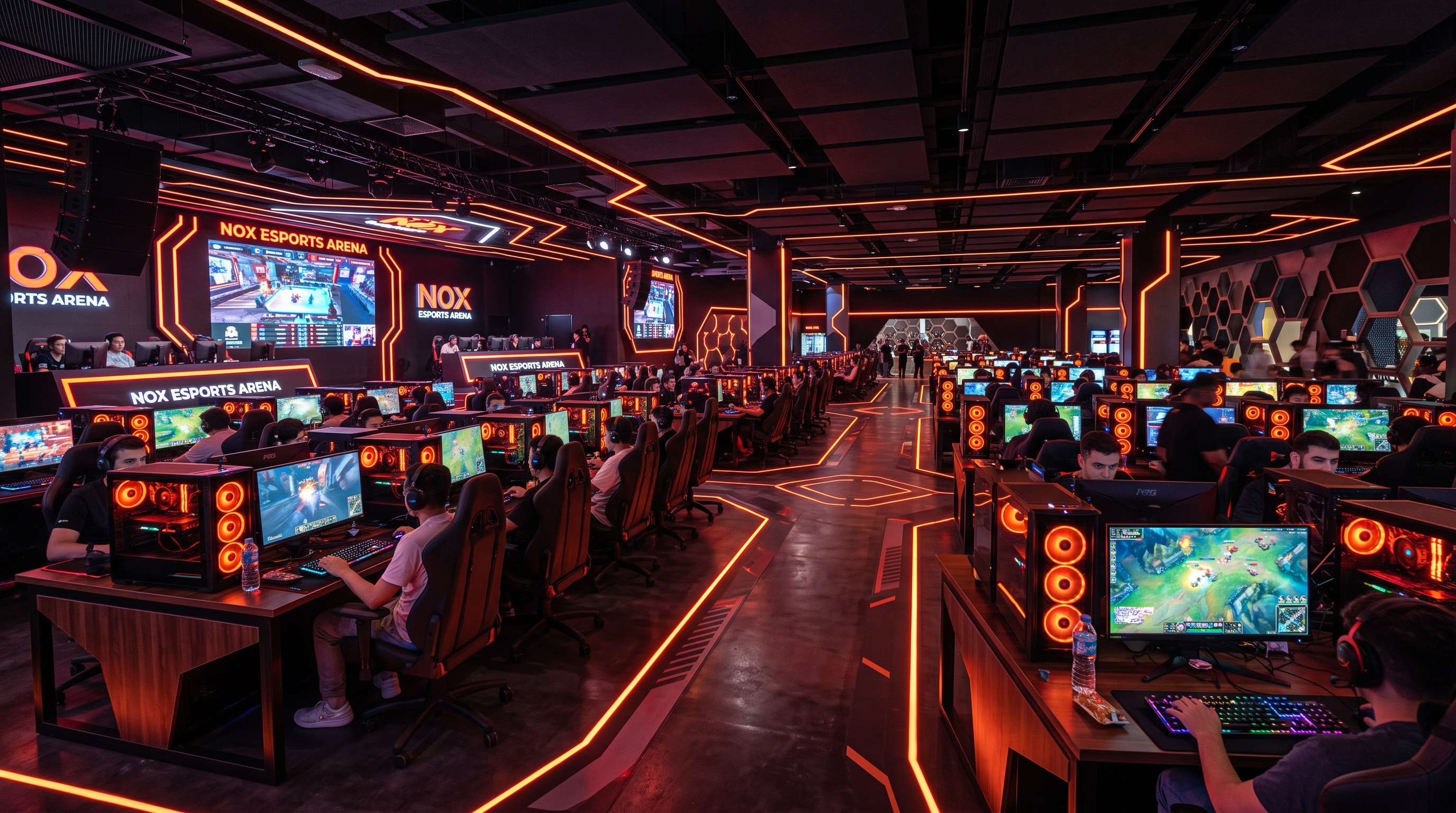 Interior del club gamer CyberPlay VZLA en Maracaibo
